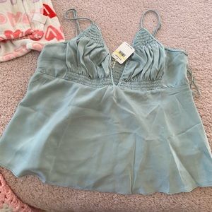 Free People Silk Top. Size M. NWT